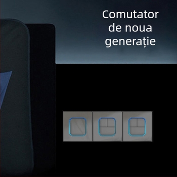 Priză USB ascunsă cu întrerupător din sticlă temperată, tip 86, LED, montaj 60x60 mm, contacte din bronz tin-fosfor