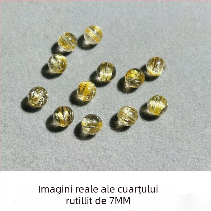 Brățară unisex cu o mărgea de cristal și accente geometrice, 7A mărgele de cristal