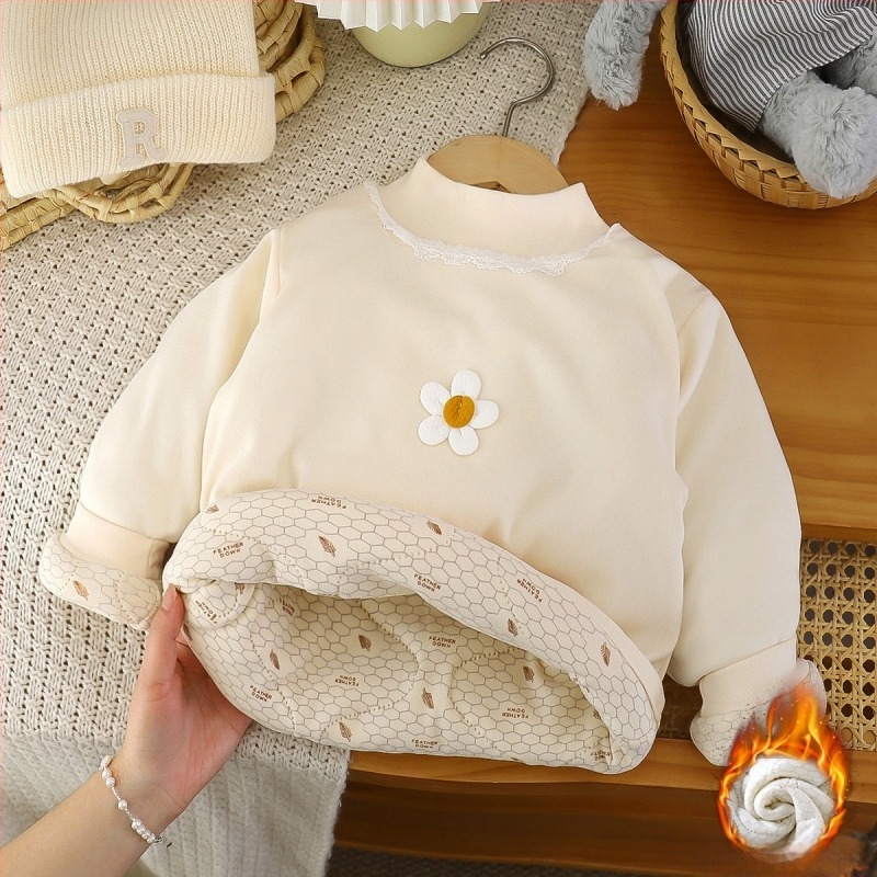 Pulover pentru copii, amestec poliester, căptușeală poliester, țesătură groasă, imprimeu desen animat, pentru copii 3–8 ani