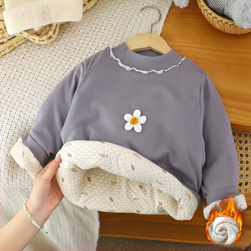 Pulover pentru copii, amestec poliester, căptușeală poliester, țesătură groasă, imprimeu desen animat, pentru copii 3–8 ani