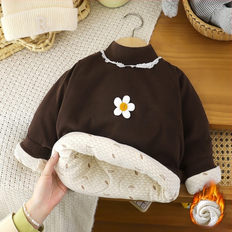 Pulover pentru copii, amestec poliester, căptușeală poliester, țesătură groasă, imprimeu desen animat, pentru copii 3–8 ani