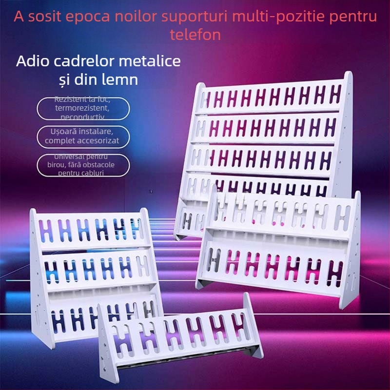 Suport pentru telefon pentru desktop și podea, multi-pozițional, PVC, stil simplu, certificat 3C