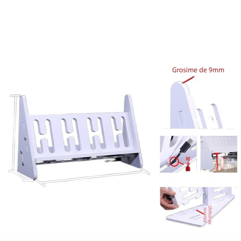 Suport pentru telefon pentru desktop și podea, multi-pozițional, PVC, stil simplu, certificat 3C