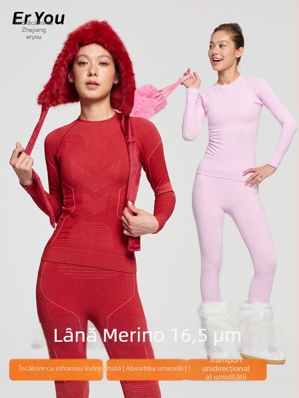 Costum feminin pentru uscare rapidă în sezonul de iarnă, primăvară și toamnă: uscare rapidă, rezistență la vânt, evacuarea umezelii, țesătură din lână de bumbac