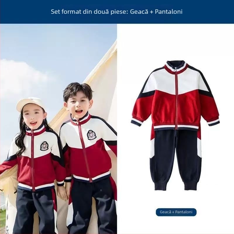 Less Star Clothing: Set de uniformă școlară din trei piese pentru copii – unisex, stil lejer, 95% bumbac, fermoar, pentru toate anotimpurile, pentru vârsta 8+ ani (peste 140 cm)