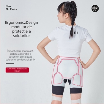 Pantaloni cu protecție pentru șolduri din silicon pentru schi și patinaj, unisex, cu protecție integrată, modele Hx1 clasic și hx2 ușor