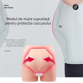 Pantaloni cu protecție pentru șolduri din silicon pentru schi și patinaj, unisex, cu protecție integrată, modele Hx1 clasic și hx2 ușor