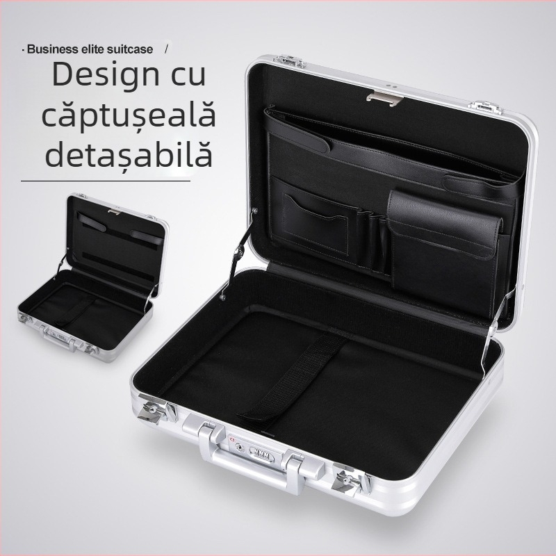 Cutie pentru unelte din aliaj de aluminiu, cu încuietoare cu cod, portabilă, cu căptușală detașabilă, rezistentă la șocuri