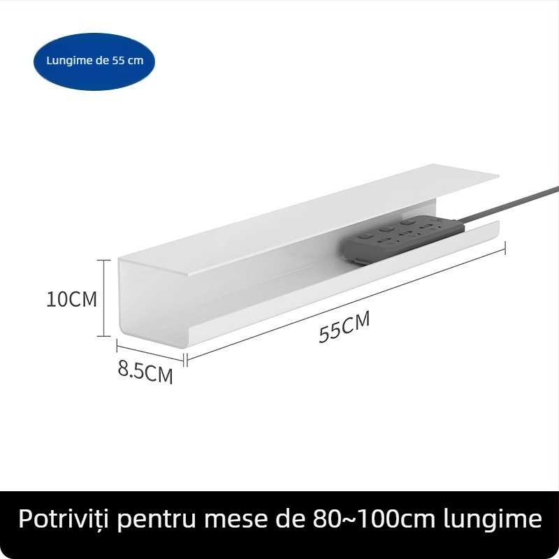 Organizator de cabluri sub birou — plastic, stil modern minimalist (Material: plastic; Stil: modern minimalist; Lansare: 2025; Zone de depozitare: birou, sufragerie; Brand: Friendly)