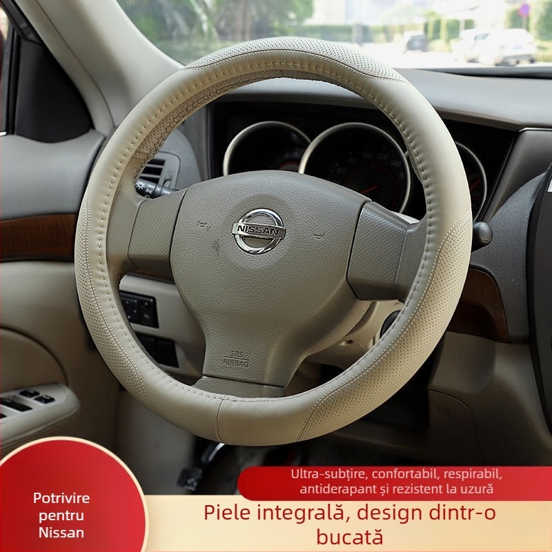 Husă pentru volan, piele de vită, prelucrare personalizată, utilizare de iarnă, montaj universal (Specificații principale: piele de vită; prelucrare personalizată; utilizare de iarnă; montaj universal)