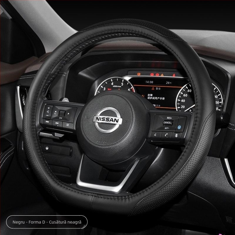 Husă pentru volan, piele de vită, prelucrare personalizată, utilizare de iarnă, montaj universal (Specificații principale: piele de vită; prelucrare personalizată; utilizare de iarnă; montaj universal)