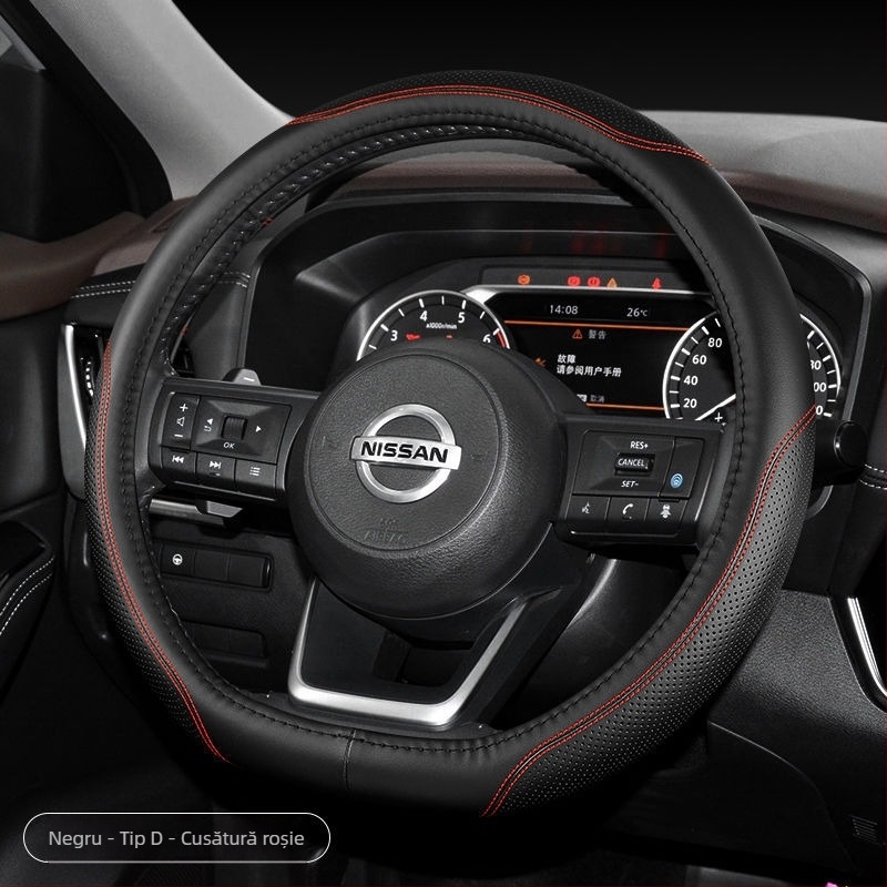 Husă pentru volan, piele de vită, prelucrare personalizată, utilizare de iarnă, montaj universal (Specificații principale: piele de vită; prelucrare personalizată; utilizare de iarnă; montaj universal)