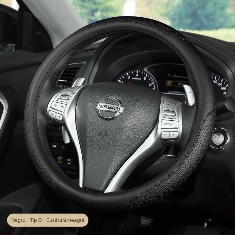 Husă pentru volan, piele de vită, prelucrare personalizată, utilizare de iarnă, montaj universal (Specificații principale: piele de vită; prelucrare personalizată; utilizare de iarnă; montaj universal)