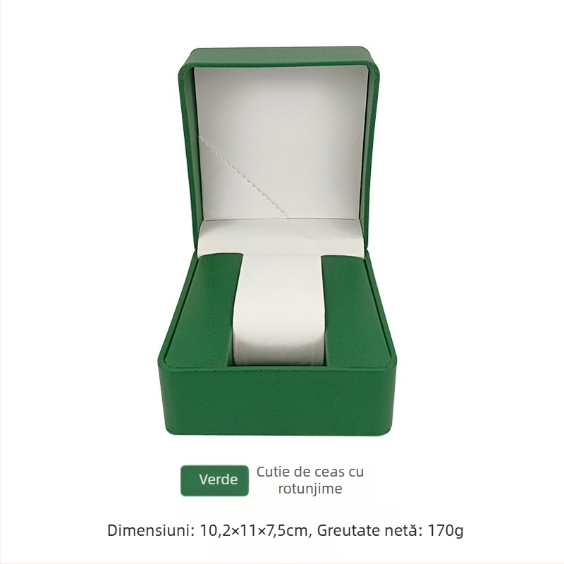 Cutie rotundă pentru ceas PU – personalizată, serigrafie, PU piele, ambalaj cadou, ambalaj universal