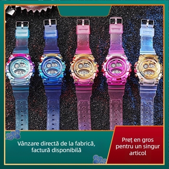 Ceas pentru copii în stil colegiu, multifuncțional (Calendar, Luminos, Rezistent la apă 25m, Mișcare electronică)