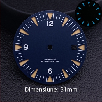 Modificare ceas: carcasă din oțel inoxidabil în stil Seamaster pentru mecanismul 8215, lățimea lug-ului 20 mm