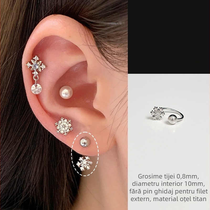 Cercei SWEETY Oțel titan Geometric design | Stil lux ușor | Acul din oțel inoxidabil