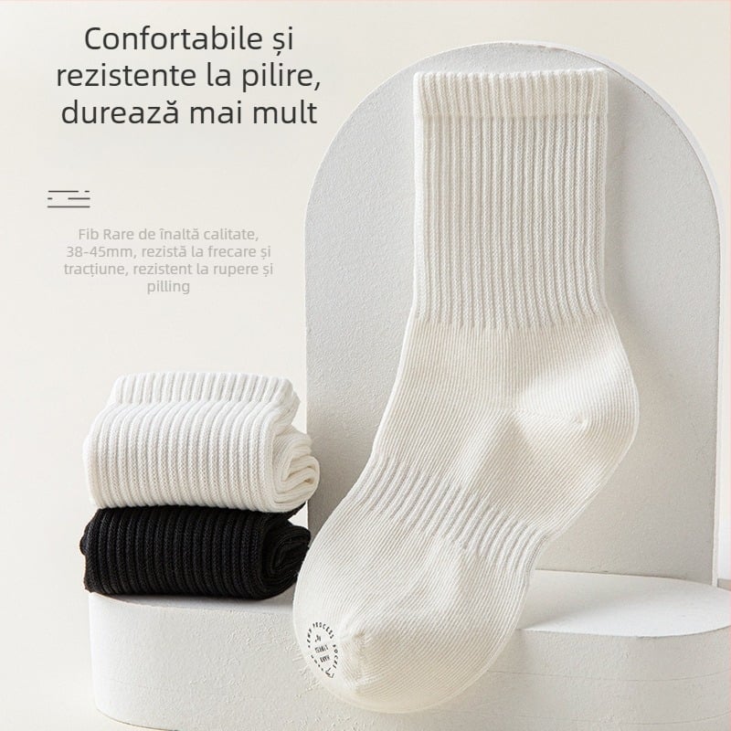 Șosete antibacteriene pentru copii, lungime medie, unisex, respirabile, 78% bumbac, pentru primăvară și toamnă