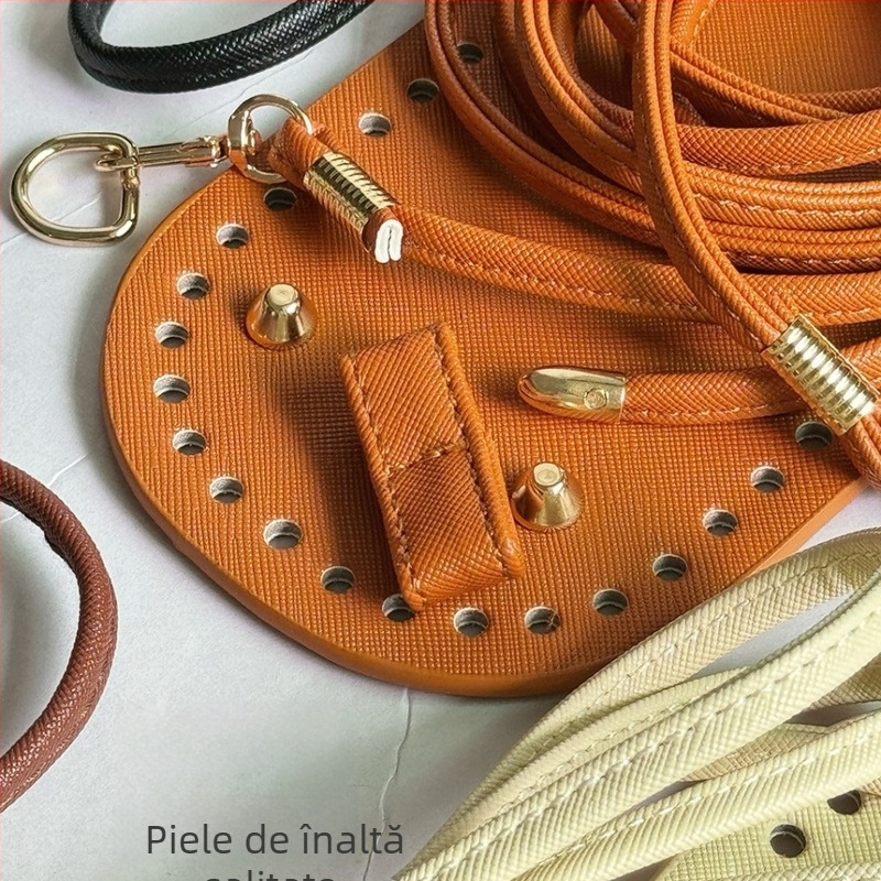 Geantă din piele lucrată manual – dumpling, culoare solidă, respirabilă, impermeabilă, ușoară, accesoriu pentru bagaje