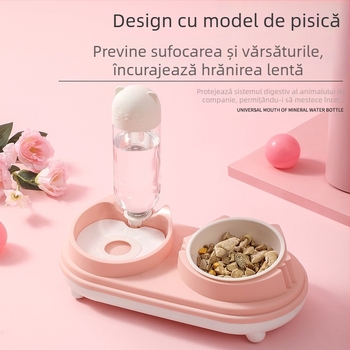 Vas dublu cu apă automată pentru pisici și câini – bol de apă pentru animale de companie, personalizabil