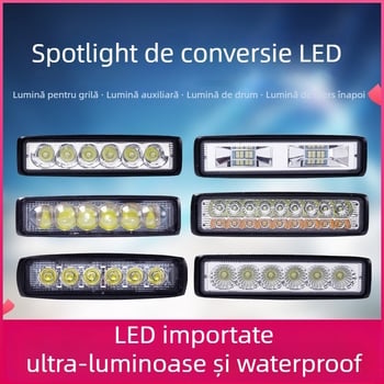 Proiector LED pentru camion, lampă cu cupă reflectorizantă lungă, 48W, compatibil cu camioane, nesmontat