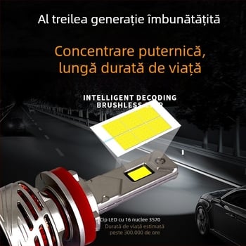 Faruri LED pentru mașină pentru H1/H3/H4/H7/H8/H9/H11/9005/9006/9012 - 65W, 12V, 5000-12000lm, IP68, 100000h