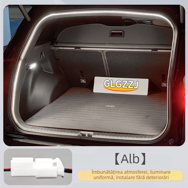 Geely Xingyue L / Haoyue L bandă de iluminare a portbagajului, iluminare ambientală, lumină atmosferică – montaj non-deteriorativ la iluminarea originală a mașinii