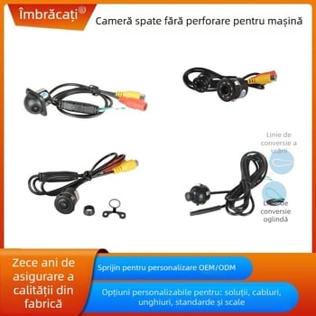 Cameră pentru vehicul (vedere de recul) cu unghi de vizualizare de 180°, rezoluție 1280x720, semnal NTSC, alimentare 12V