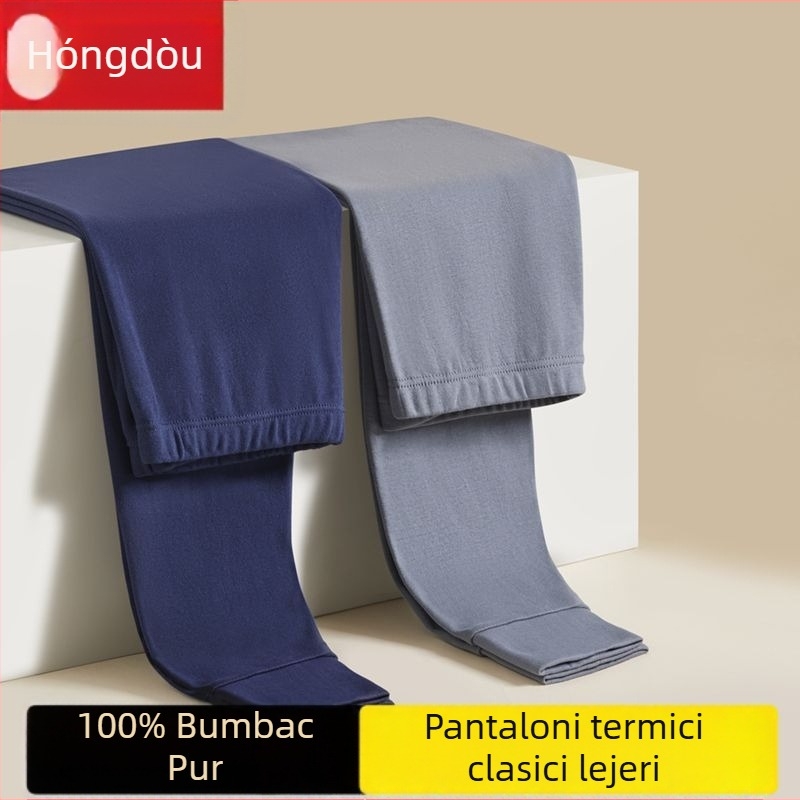 Pantaloni termici pentru bărbați, din tricot, 100% acril, extra groși 501-600 g/m², un singur strat, anti-static și respirabili