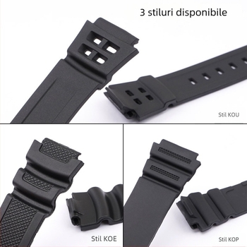 Curea de ceas Zhuo Ying, compatibilă cu Casio Aq-S810W, W-735H, SGW-300; Material TPU; Lansare primăvara 2024; Stil All-match / Fashion Commuter