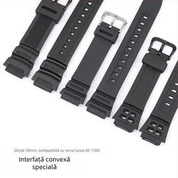 Curea de ceas Zhuo Ying, compatibilă cu Casio Aq-S810W, W-735H, SGW-300; Material TPU; Lansare primăvara 2024; Stil All-match / Fashion Commuter