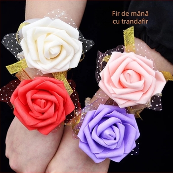 Corsaj de încheietură cu floare de mătase pentru nunți și domnișoare de onoare | Brand Zhaoxin | Cadou potrivit