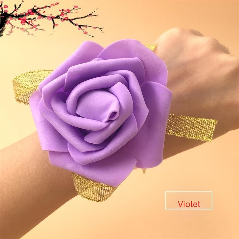 Corsaj de încheietură cu floare de mătase pentru nunți și domnișoare de onoare | Brand Zhaoxin | Cadou potrivit