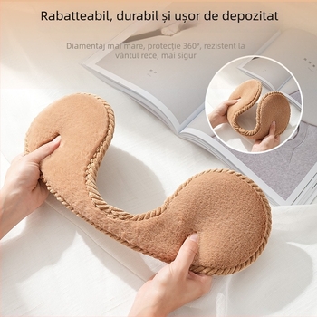 Protecție pentru urechi de iarnă, montaj pe spate, pentru adulți, protecție împotriva frigului și căldură