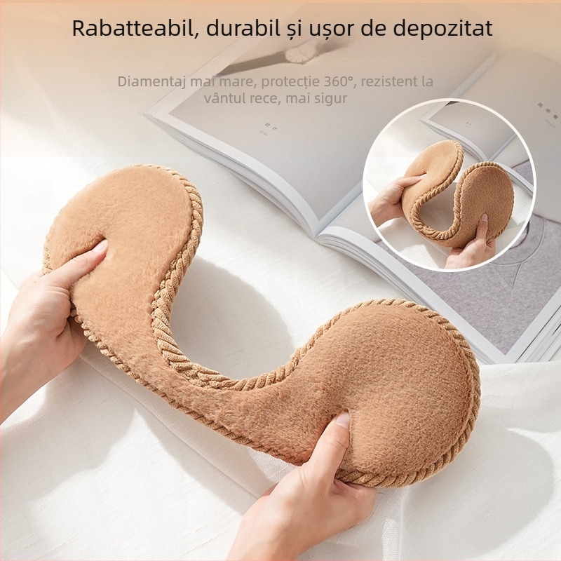 Protecție pentru urechi de iarnă, montaj pe spate, pentru adulți, protecție împotriva frigului și căldură