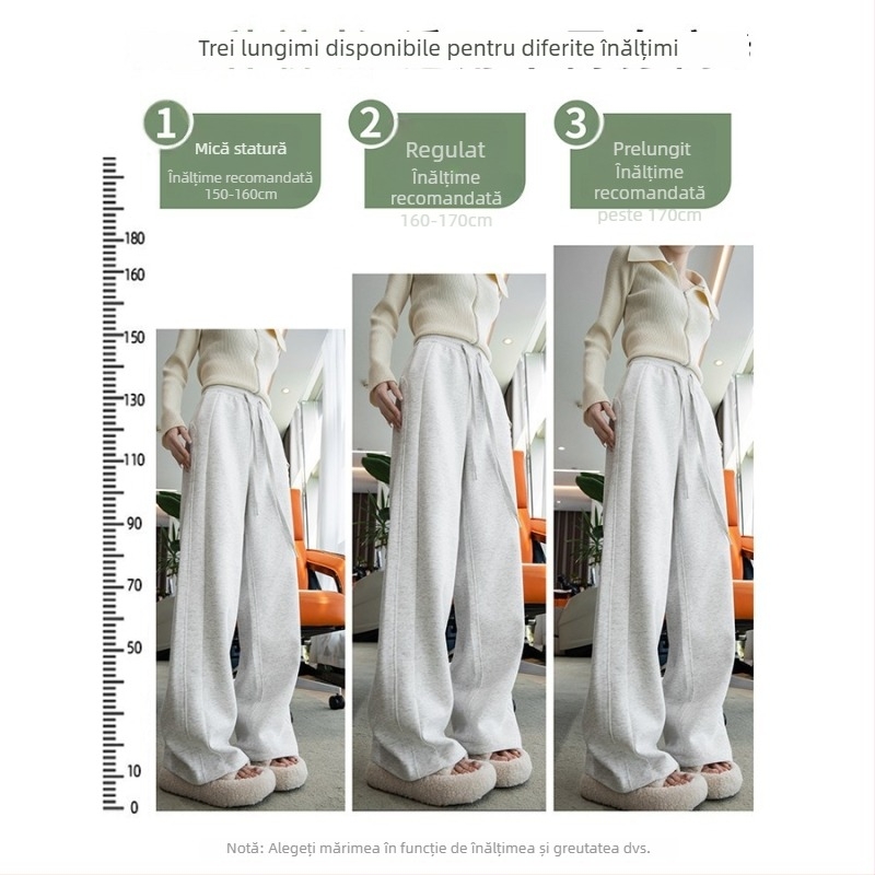 Pantaloni damă din Modal-Spandex, croială lejeră, talie înaltă, lungi, țesătură densă (Modal-Spandex; croială lejeră; talie înaltă; lungi; țesătură densă)