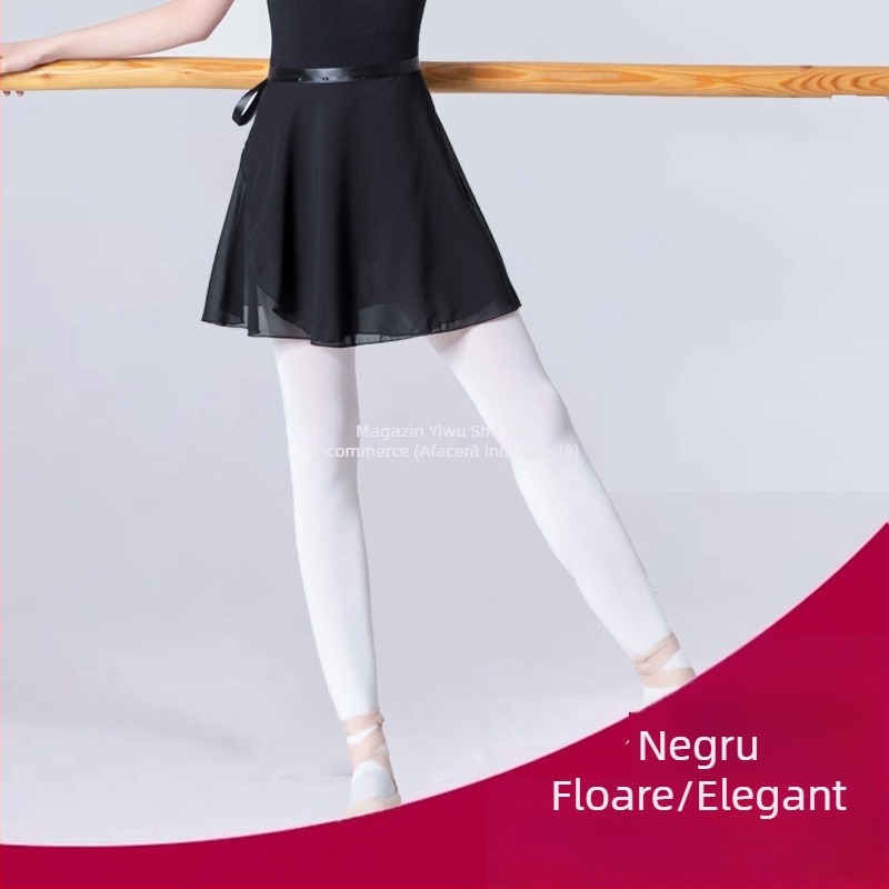 Fustă de balet pentru practică, din chiffon — croială într-o singură piesă, material principal: spandex <30%, primăvara 2023