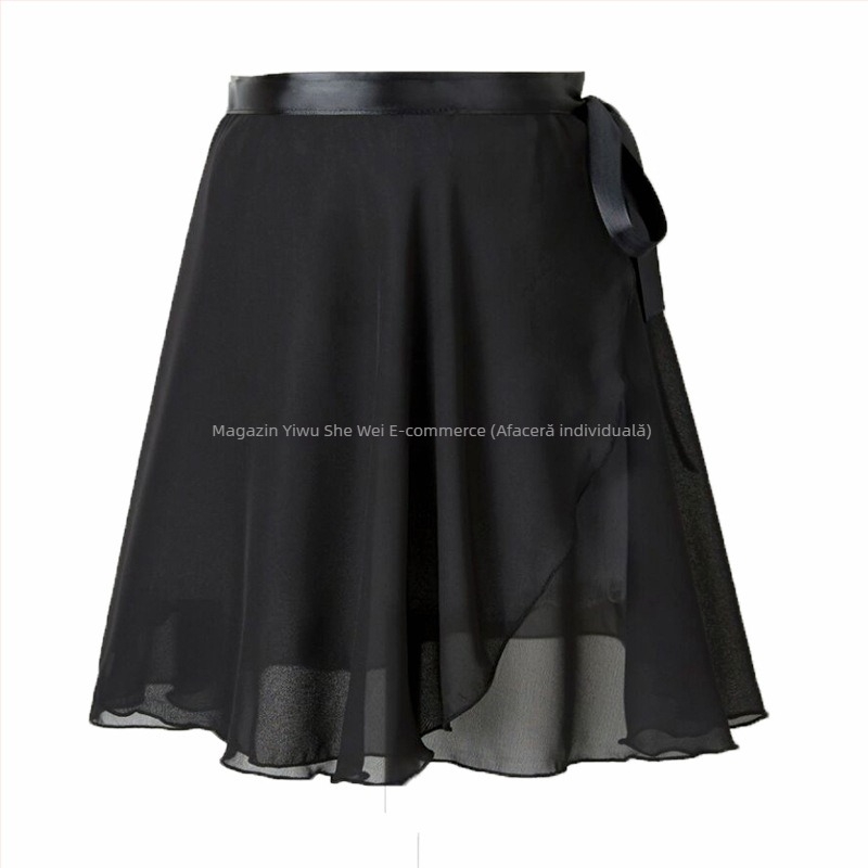 Fustă de balet pentru practică, din chiffon — croială într-o singură piesă, material principal: spandex <30%, primăvara 2023
