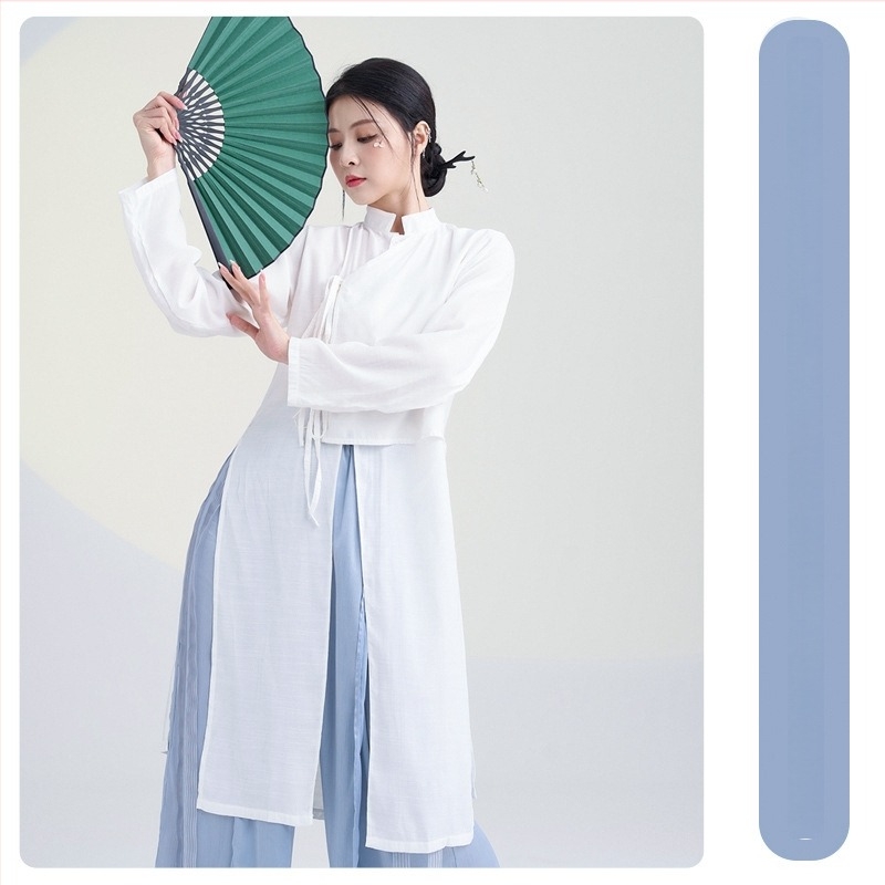 Costum de dans cu stil etnic chinezesc tradițional pentru dans clasic și modern; țesătură Cupro, conținut 90–95%; vara 2023.