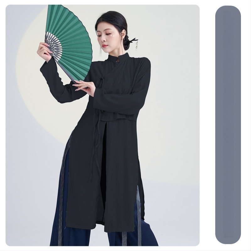 Costum de dans cu stil etnic chinezesc tradițional pentru dans clasic și modern; țesătură Cupro, conținut 90–95%; vara 2023.