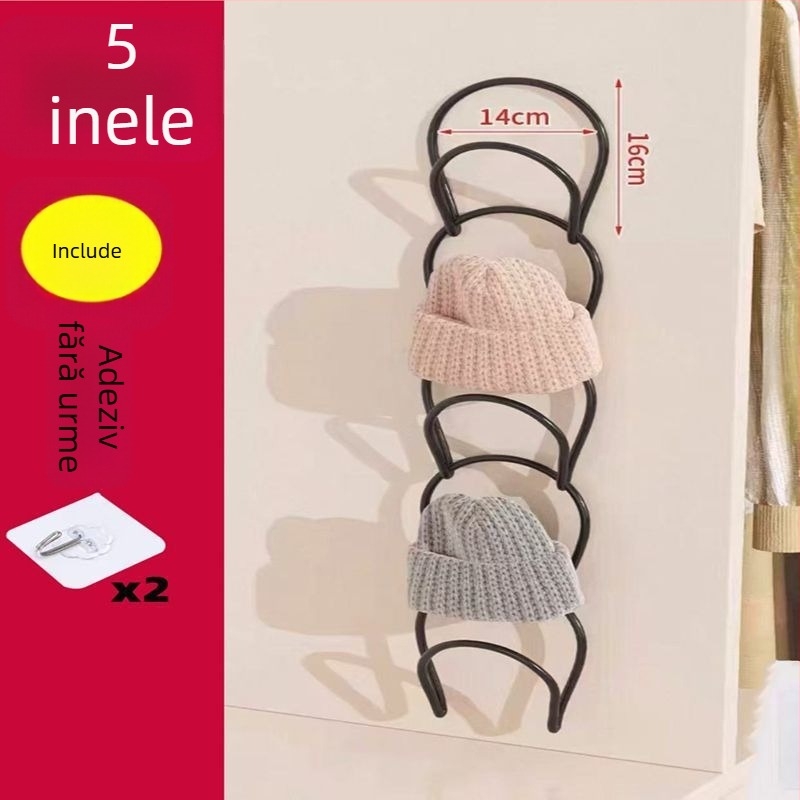 Organizator pentru pălării, din plastic, cu un singur cârlig, stil modern minimalist (greutate maximă 0-1 kg)