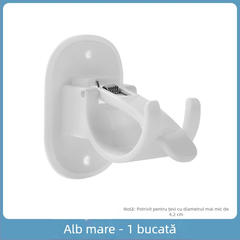Suport pentru șină de perdea cu braț telescopic – fără găuri, ABS, stil japonez, cârlig unic