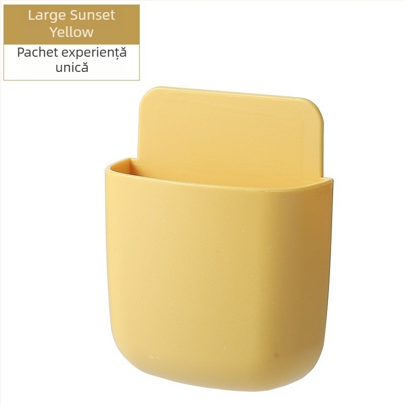 Cutie de depozitare pentru telecomandă, montaj pe perete pentru TV/AC; raft de încărcare pentru telefon; plastic PP, model Ykqsnh; funcție: depozitare; stil modern minimalist