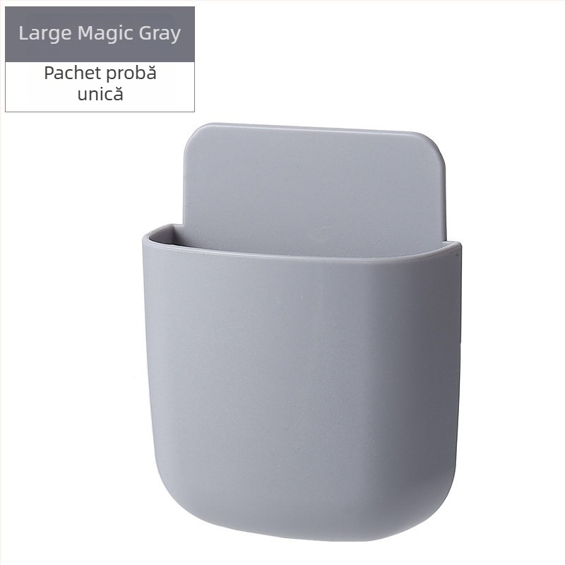 Cutie de depozitare pentru telecomandă, montaj pe perete pentru TV/AC; raft de încărcare pentru telefon; plastic PP, model Ykqsnh; funcție: depozitare; stil modern minimalist