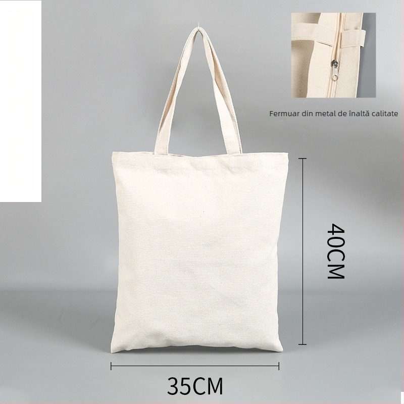 Geantă Tote din pânză cu logo personalizabil, imprimare mecanică, fund și părți, utilizare ambalare generală