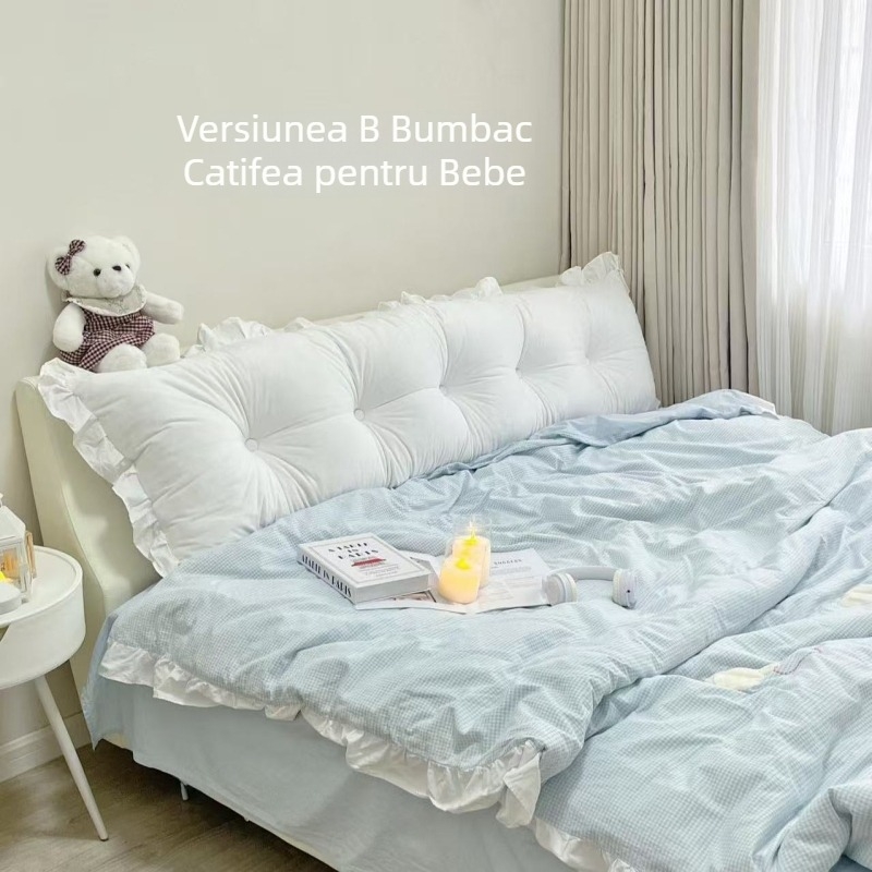 Perne de spate pentru pat, în stil tatami, pentru dormitor (bumbac; simplu și modern; monocrom sau carouri; protecție împotriva loviturilor; detașabilă și lavabilă)