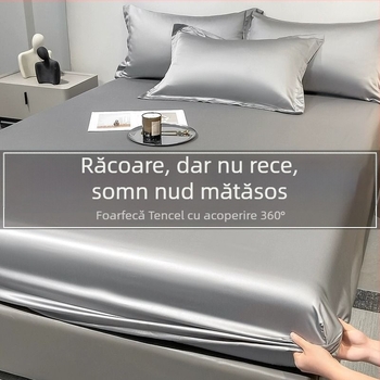 Set de așternuturi ice silk, țesătură jacquard, fibră de viscose, stil modern minimalist, lavabil la mașină