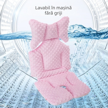 Perna de șezut pentru cărucior - Catifea dublu față, pentru toate anotimpurile, pernă groasă și caldă pentru sugari 0-1 ani, bumbac