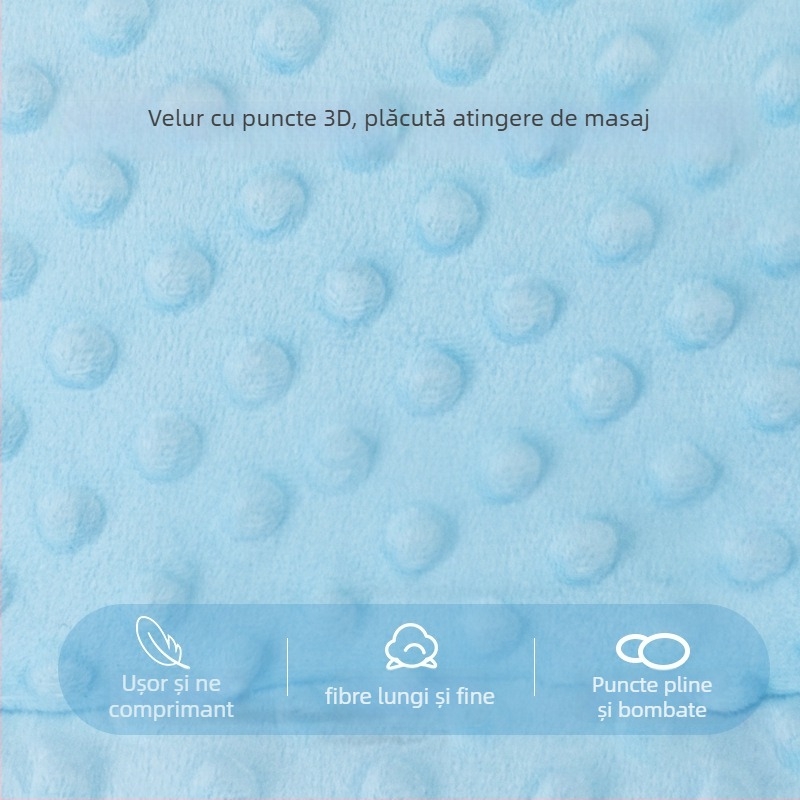 Perna de șezut pentru cărucior - Catifea dublu față, pentru toate anotimpurile, pernă groasă și caldă pentru sugari 0-1 ani, bumbac