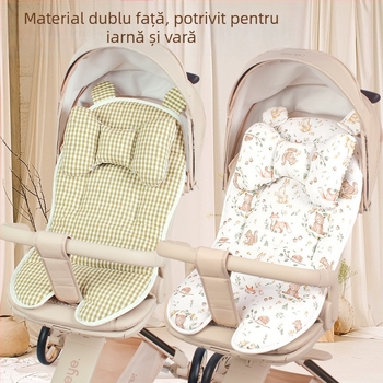 Covor pentru cărucior – pernă din bumbac pentru bebeluși, 2–3 ani, poziționare: bebeluș (Material: Bumbac; Categorie: Covor)